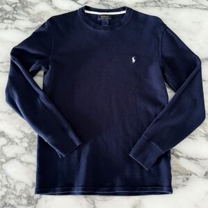 Polo Ralph Lauren Pants Boy Size XS Blue Sleepwear Pajama Top Shirt Long Sleeve